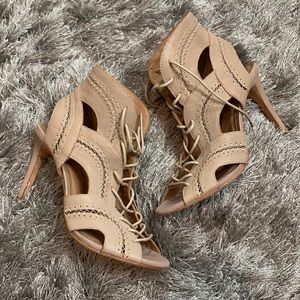 •JOIE• Remy leather lace up heel sandal!